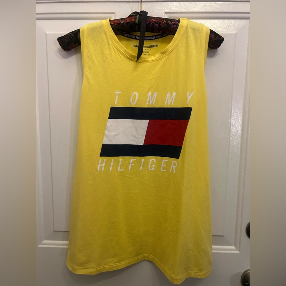 4/$20🌷 Tommy Hilfiger Yellow Tank Top with Logo ~  XL 💛❤️